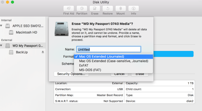wd my passport for mac only backs up after using utility